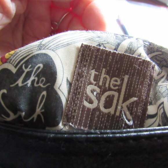 THESAK LADIES GENUINE LEATHER SHOULDER BAG. BLACK. 13 X 12 X 3 INCHES. - Picture 9 of 9